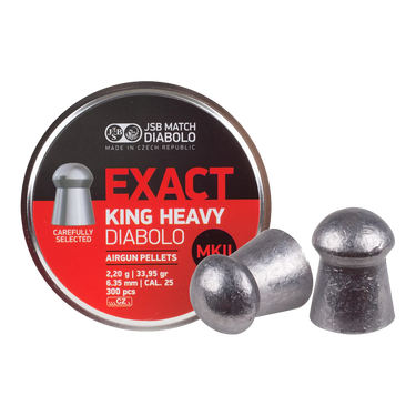 JSB Match Diabolo Exact King MKII HEAVY | .25 Cal | 33.95 Grains | 300 Ct. P13
